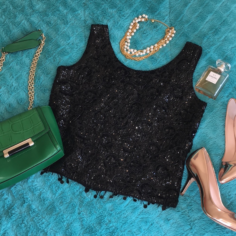 Vintage Glam Embellished perfect condition  Top